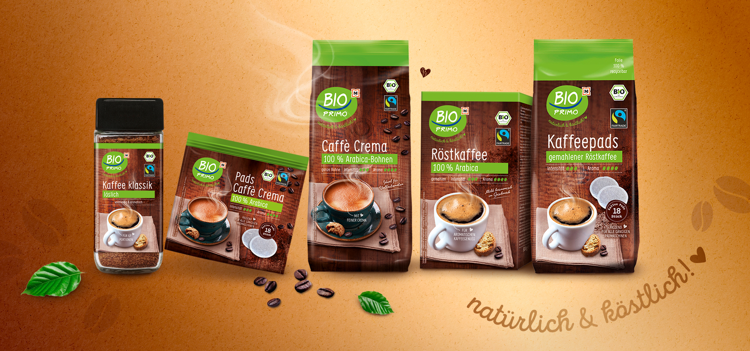Drogerie Mller - Bio Primo Kaffee - Packaging und von adworx